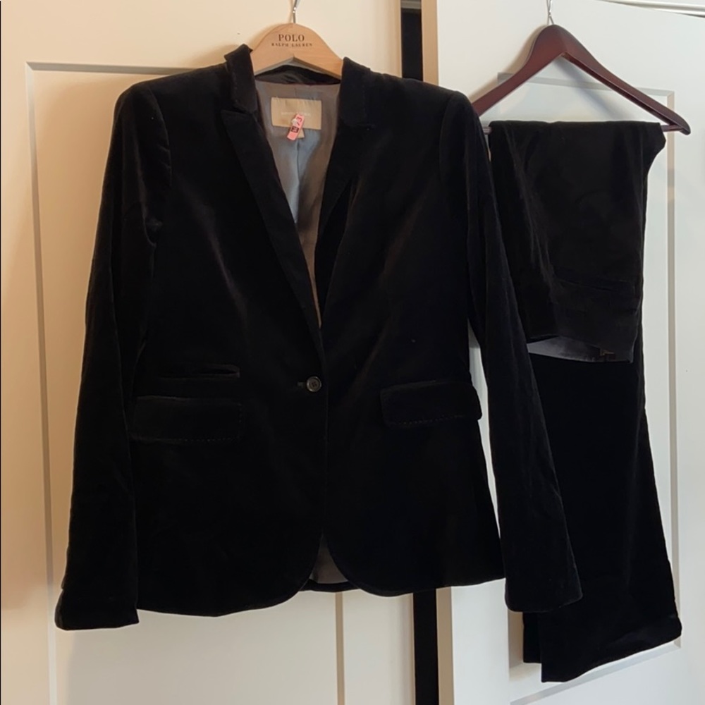 Banana Republic Black Velvet Suit